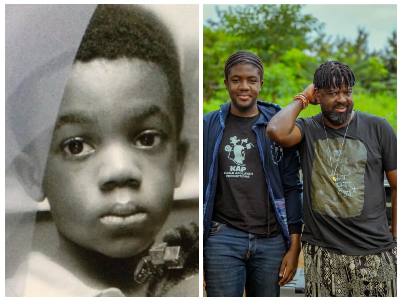 Popular actor, Kunle Afolayan Drops Throwback Picture As He Celebrates His Lookalike Son’s 19th Birthday