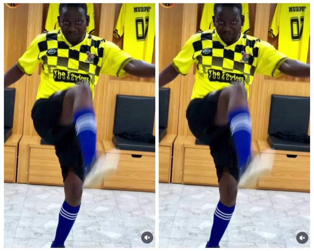 “Man city should come for me please”-  Comic Actor, Afeez Owo Says As He Shows Off His Football Skills In New Pictures Drops Online