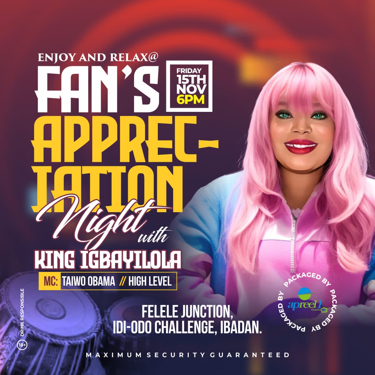 Juju Gospel Star, Obabinrin Igbayilola To Appreciates Fans @ Fola Food and Beer, Felele Junction, Challenge, Ibadan.