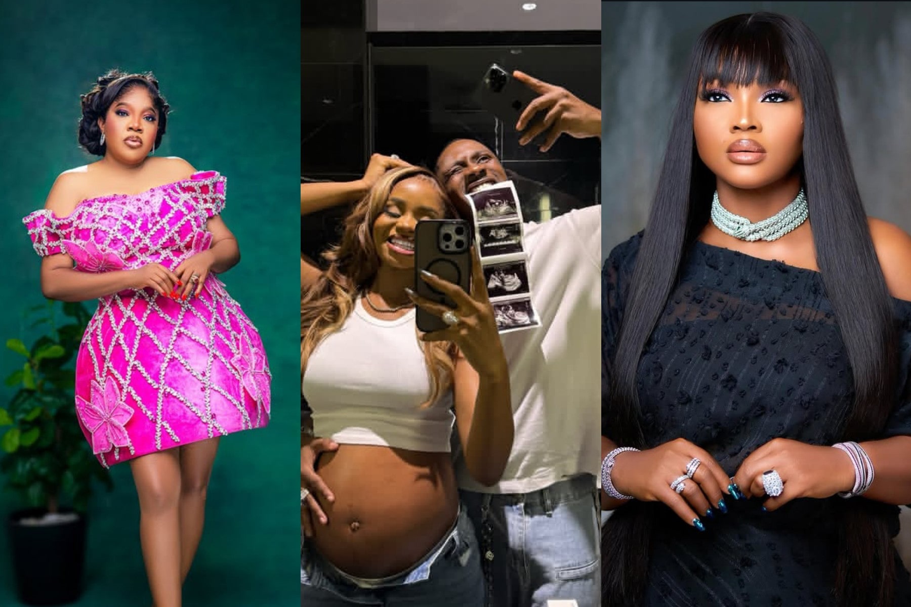Celebrities shower love on Priscila Ojo as she prepares to welcome her first child.