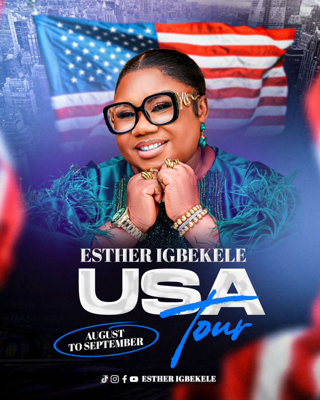 2025 USA Tour: Esther Igbekele Sets to leaves for America